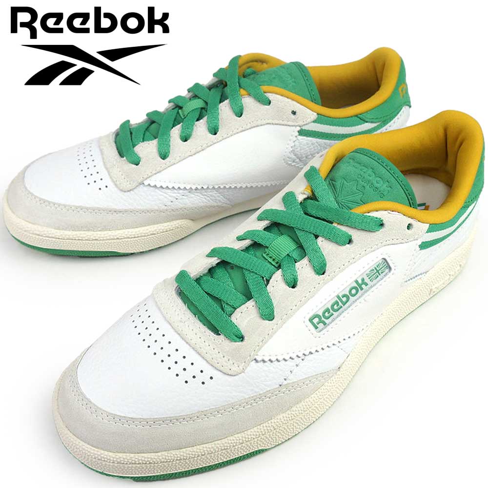 【P10倍祭 12/4 20:00〜】リーボック スニーカー メンズ レディース シューズ クラブ シー 85 定番 グリーン イエロー Reebok Club C 8525秋冬新作