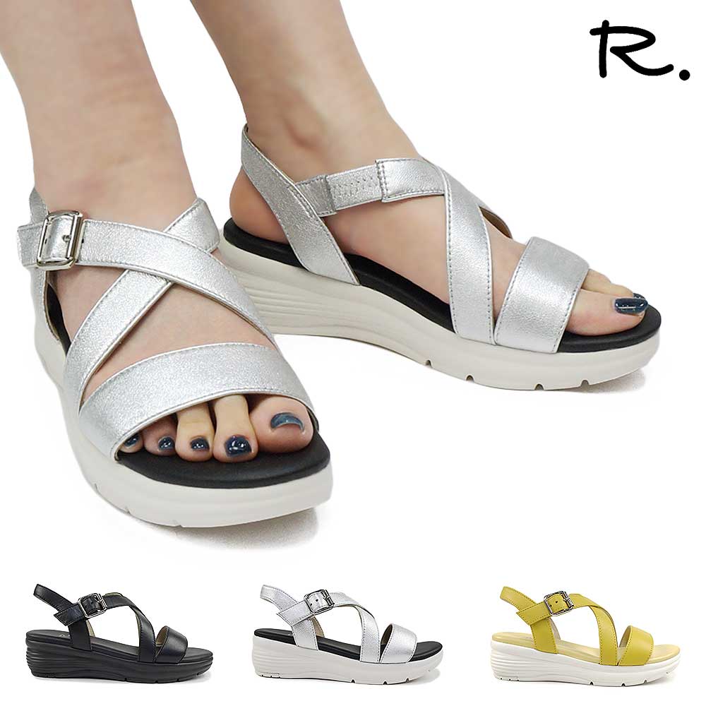 R.（アールドット） byリーガル レディース 厚底サンダル 歩きやすい S13C レザー きれいめ 夏 R. by R..