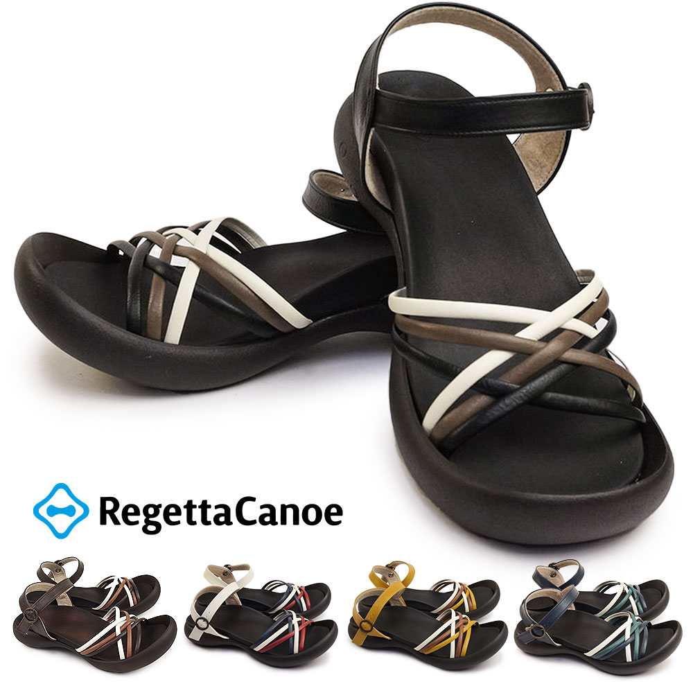 リゲッタ カヌー レディース サンダル CJFD5311a 編み込みサンダル 3E バックベルト ローヒール 日本製..
