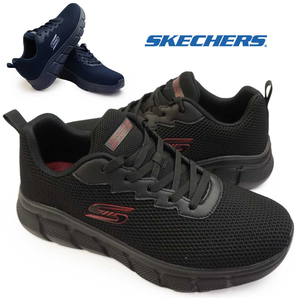 スケッチャーズ メンズ スニーカー 118106W ボブス スポート B フレックス チル エッジ ウォーキング 軽量 SKECHERS BOBS B FLEX CHILL EDGE