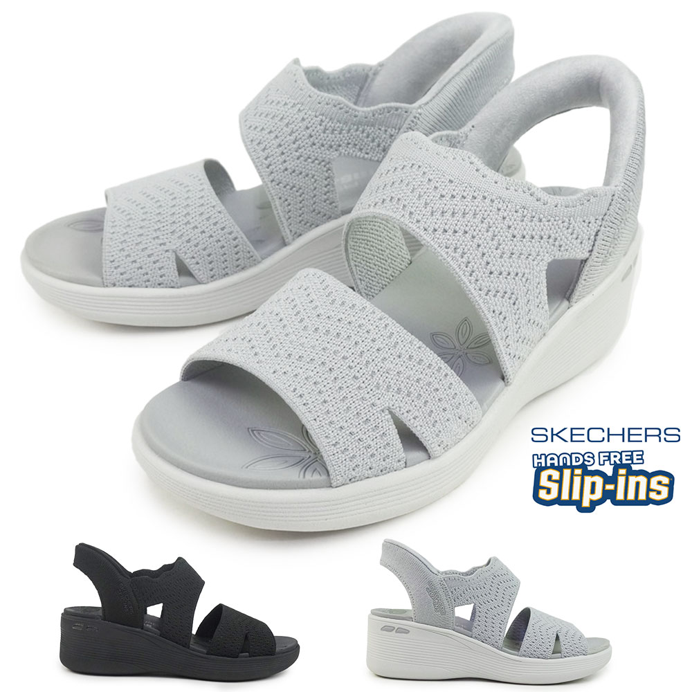 スケッチャーズ スリップインズ レディース サンダル 163510 ピアライト - スリップ オン バイ 洗濯機洗い可能 SKECHERS PIER-LITE-SLIP ON BYのサムネイル