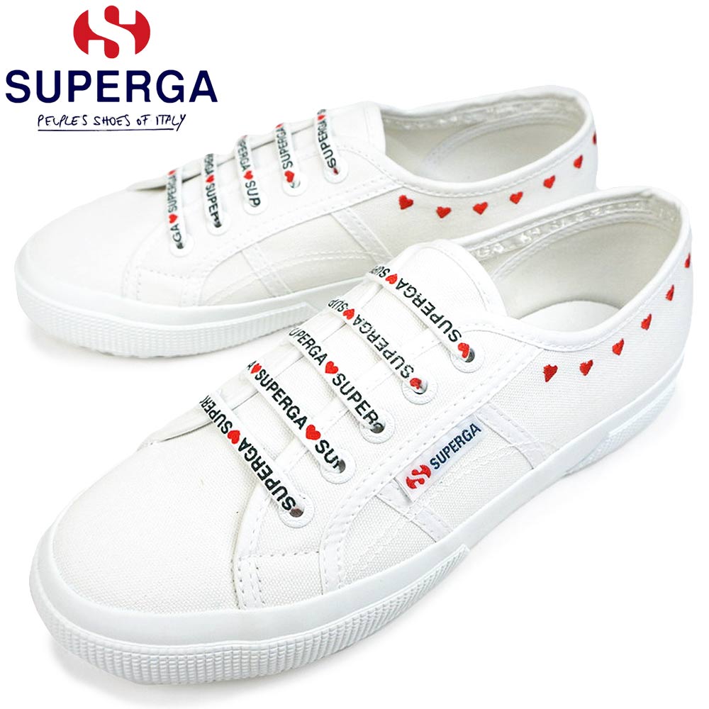 スペルガ スペルガ スニーカー レディース 2750 3S7126SW ハート刺繍 LITTLE HEARTS EMBROIDERY SUPERGA