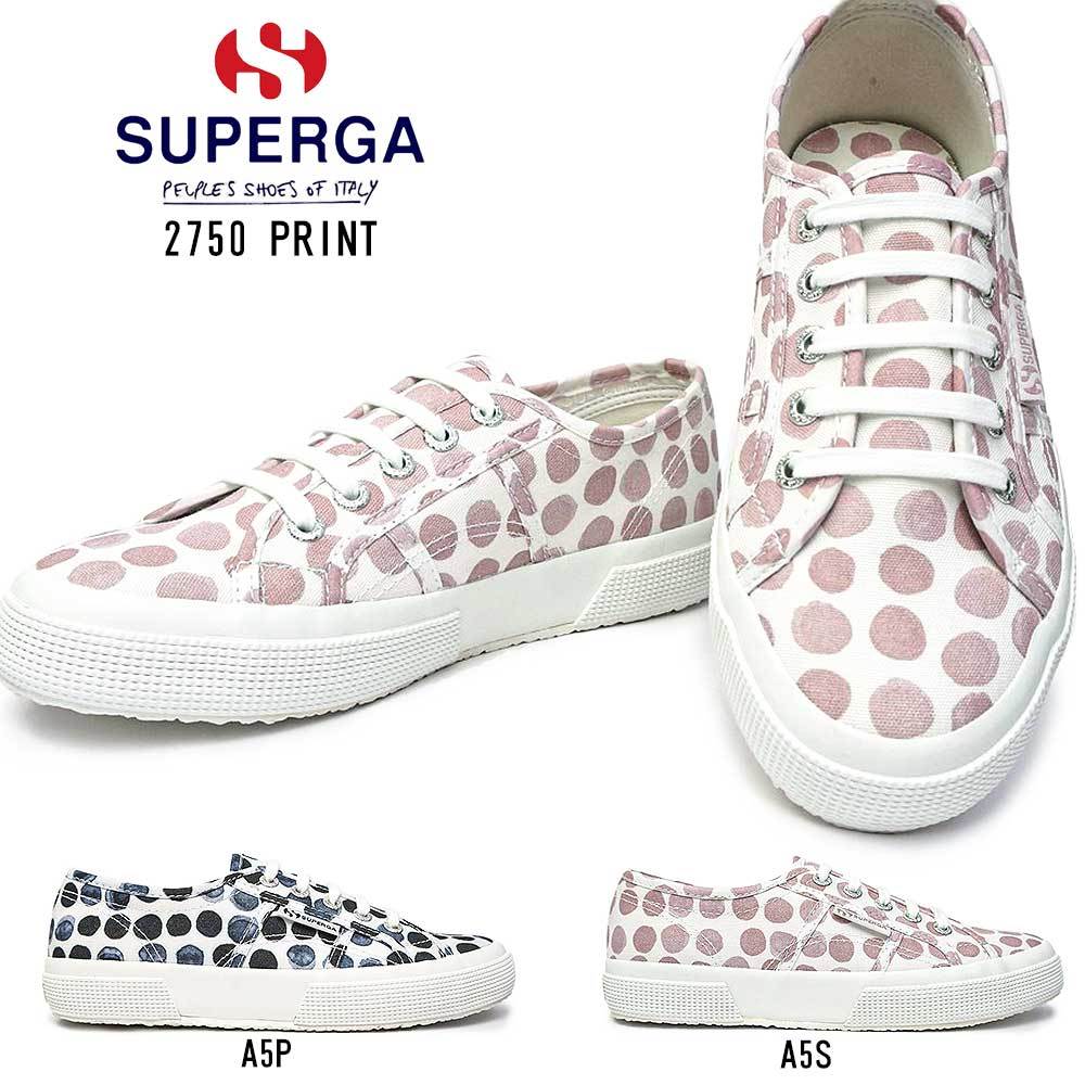 スペルガ スペルガ スニーカー レディース S001W00 2750 PRINT キャンバス 水玉 ドット カジュアル シンプル SUPERGA A5P A5S