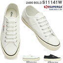 スペルガ スニーカー S11141W 2490 BOLD メンズ コットン シンプル モノクロカラー SUPERGA S11141W 2490 BOLD