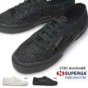 スペルガ スニーカー レディース S81219W 2750 MACRAME イタリア レース ローカット ホワイト ブラック SUPERGA