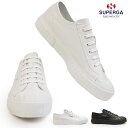 スペルガ レザースニーカー レディース スペルガ スニーカー メンズ レディース 2630 S81276W STRIPE WP VEGAN LEATHER レザー ウォータープルーフ SUPERGA