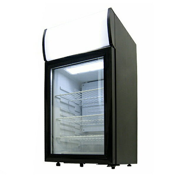 冷蔵庫 1ドア 40L小型 一人暮らし 冷蔵ショーケース 業務用 白 黒 透明 ディスプレイ コンプレッサー式 40L ノンフロン 右開き SC40B