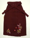 新作 七五三　5〜7歳女の子用　刺繍　袴◆陽◆エンジ色系7041