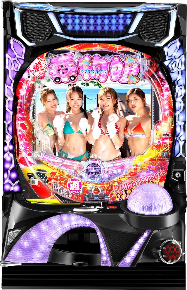 ニューギン PAぱちんこ乗物娘 with CYBERJAPANDANCERS 2nd season 77ver.【LED不問 枠色指定不可 中古パチンコ 中古実機】