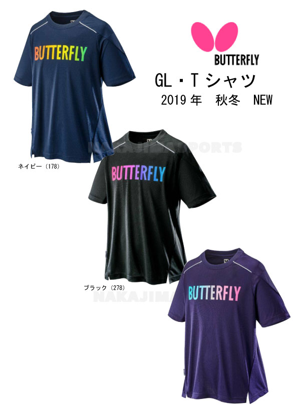 【ランキング1位獲得】卓球 [バタフライ Butterfly ウエア（45580）]GL・Tシャツ 【ウエア／卓球／ユニホーム】【ネコポス便送料無料】かっこいい タマス ティモボル プレゼント ラッピング無料【キャッシュレス5％還元】