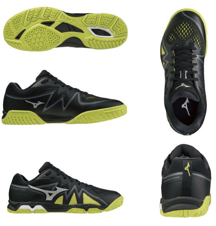 【※即納可】限定品 在庫限り ミズノ 卓球シューズ ウエーブメダル ライズ Mizuno WAVE MEDAL RISE 81GA2110 05:ブラック×シルバー×イエロー 極上のクッション table tennis shoes【#StayHome】Newモデル!ニューモデル!新作!通販格安セール情報 楽天 通販