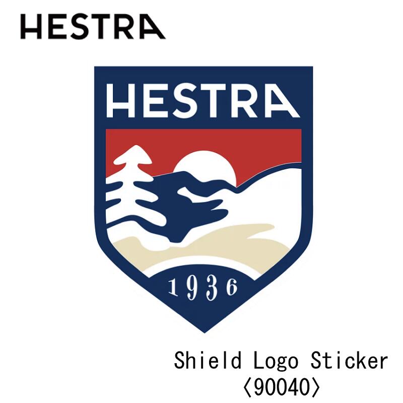 ウィンタースポーツ：HESTRA ヘストラ Shield Logo Sticker シールドロゴステッカー＜90040＞スキー/スノボ/スノーボード/車/板/ヘルメット/シール/デコ/ドレスアップ/ワンポイント/アクセント/【12月スーパーSALE】