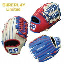 野球:シュアプレイ SUREPLAY【限定品】【バキューム加工レザー】 一般用 軟式グラブ SBG-SS4238 RED/CAM【NEWラベル】【送料無料】【型...