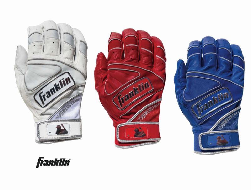 野球：フランクリン パワーストラップクロム バッティンググローブ  バッティング手袋 両手 Franklin PowerstrapChrome Batting Gloves20491 20493 20494