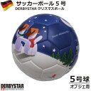 サッカー：ダービースター サッカーボール DERBYSTAR 5号球 サンタクロース インテリア オブジェ