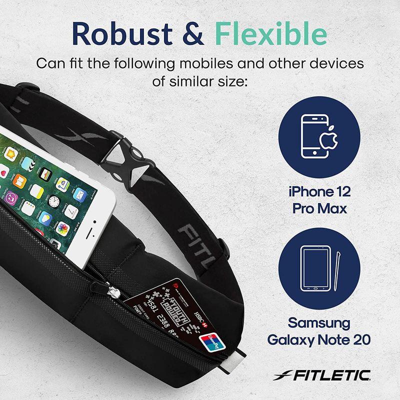 FITLETIC フィットレティック ランニング ウエストポーチ 高撥水素材 iPhone13 Pro Max/Galaxy 22S+ 対応 Bolt MSB-02/ラン/ジョグ/登山/トレッキング/散歩/自転車/バイク/財布/スマホ/携帯/小銭/鍵/キー/貴重品/フィトレティック/ネコポス送料無料