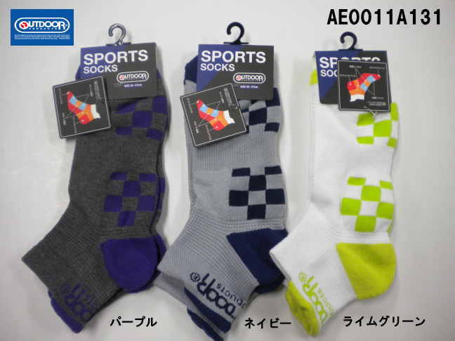 楽天Nakama28OUTDOOR SPORTS アシソコチェッカー ショートソックス AE0011A131