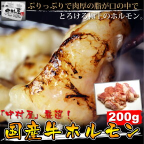 ホルモン 母の日 父の日 内祝　ギフト プレゼント 誕生日 牛肉 ぷりっぷりで肉厚の脂が口の中でとろける 国産牛 ホルモン200g 小腸 焼肉 バーベキュー もつ鍋 ホルモンうどん ホルモン焼き 5セット購入で送料無料