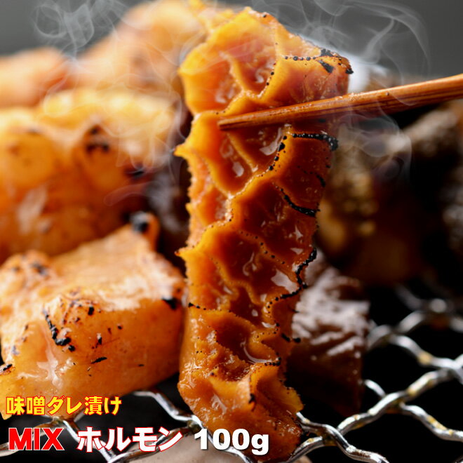 母の日 父の日 内祝　ギフト プレゼント 誕生日 牛肉 味付け 味噌タレ漬け ミックスホルモン 100g 焼肉..