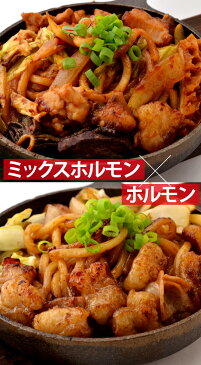 お歳暮 2018 ギフト 内祝い 牛肉 ホルモンうどん食べ比べセット 小腸100g ミックスホルモン 100g 小腸 大腸 センマイ 並ミノ シンゾウ 直腸 盲腸 ハチノス アカセン もつ タレ80cc 辛いタレ80cc うどん220gx2