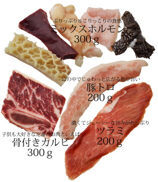 内祝 2020 ギフト 誕生日 プレゼント 牛肉 お手軽焼肉セット 1Kg ツラミ200g 豚トロ200g 骨付きカルビ300g ミックスホルモン300g 焼肉 バーベキュー