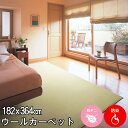 しっかりとした踏み心地 深みのあるアースカラーのウール100% 長4帖カーペット 182×364(中京間長4畳絨毯) ニューワーゲン 防炎 制電 遮音 防虫 防ダニ 抗菌 カーペット ラグ ウールマーク付春夏秋冬用【aw】(3)