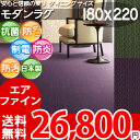 東リ 高級感溢れる艶やかな色調 シンプルデザインカーペット ダイニングサイズ 180×220cm 防ダニ 抗菌 防汚 撥水 BCFナイロン100% シルクフィール 安心安全の日本製 ラグ カーペット春夏秋冬用 【東リ】