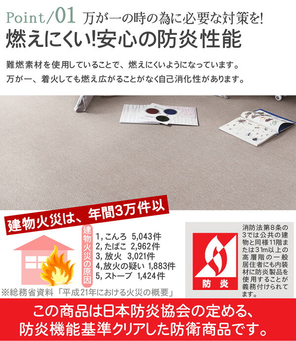 サンゲツ ロール カーペット 抗菌消臭 3畳 176×261cm 江戸間3帖 絨毯 長方形 防炎 防ダニ 抗ウイルス 多機能 ラグ おしゃれ 赤ちゃん 2色展開 オシャレインテリア 子供部屋 日本製 サンペンタゴン2・プレーン【sg】 [2]