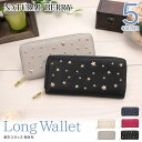【SALE★7%OFF!!】長財布 財布 レディース ラウンドジップ 星形スタッズ おしゃれ 可愛い サイフ 小物 ムラ合皮 ZU-D0771 送料無料市場 【ラッキーシール対応】