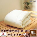 掛け布団 羽毛合掛け布団 ポーランド産 370dp シングルロング 綿100% ホワイトダック 93% 立体キルト シルバー 日本製 送料無料 シャルレーヌ 【...