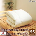 肌掛け布団 羽毛 夏布団 ポーランド産 370dp 0.3kg セミシングル 綿100% 140×190cm ホワイト ダック 93% 立体キルト シルバー 230本 日本製 送料無料 【工場直接出荷】【代引き不可】