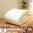 掛け布団 羽毛合掛け布団 ポーランド産 370dp セミシングル 綿100% ホワイトダック 93% 立体キルト シルバー 日本製 送料無料 シャルレーヌ 【工場直接出荷】【代引き不可】(3)