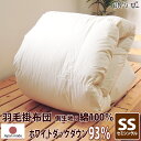 掛け布団 羽毛布団 ポーランド産 370dp 1.1kg セミシングル 綿100% 140×190cm ホワイト ダック 93% 立体キルト シルバー 230本 日本製 送料無料