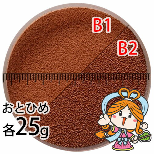 沈降性 沈下性 お試し日清丸紅飼料おとひめB1 0.2~0.36mm とB2 0.36～0.62mm の各25g小分け品 メール便／金魚小屋-希-福岡／3日 