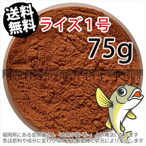 日清丸紅飼料ライズ1号(粒径0.25mm)75g小分け品(メール便／金魚小屋-希-福岡／3日)