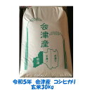 玄米 30kg 令和5年産 会津 コシヒカリ 大袋 石抜き 処理済 精米 小分け不可 東北〜関西 送 ...