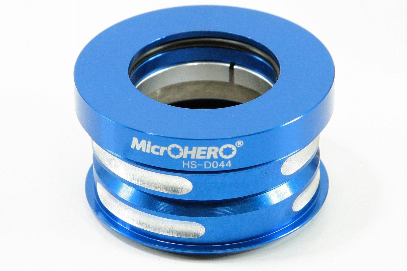 MicrOHERO ヘッドセット HS-DO44 ブルー　上下44mm　シールドベアリング　ダホン★dahonなど小径車用　ヘッドパーツ