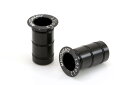 【即納】【軽量10g】マイクロヒーロー MicrOHERO 15mm 12mm スルーアクスル スルー ハブ アクスル 変換アダプタ 軽量 アルミ6061 T6 CNC (フロント QR15-12mm ブラック)