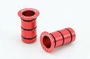 【即納】【軽量10g】マイクロヒーロー MicrOHERO 15mm 12mm スルーアクスル スルー ハブ アクスル 変換アダプタ 軽量 アルミ6061 T6 CNC (フロント QR15-12mm レッド)