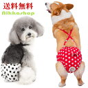 【楽天ランキング1位受賞】マナーパンツ 犬 オムツカバー メス おむつカバー サスペンダー付き ドット リボン マナーウェア サニタリーパンツ 犬用 マナーベル...