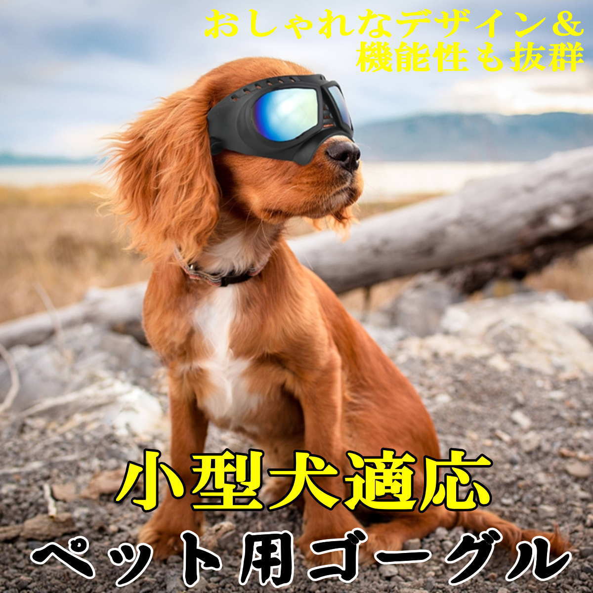 犬 サングラス 犬用ゴーグル 小型犬 防風 花粉 粉塵対策 UVカット 車酔い対策 目保護 雪山 スキー アクセサリー くもり止めレンズ 高い光透過率 ペットゴーグル おでかけ おしゃれ かわいい 海 コスプレ ハロウィン コスチューム