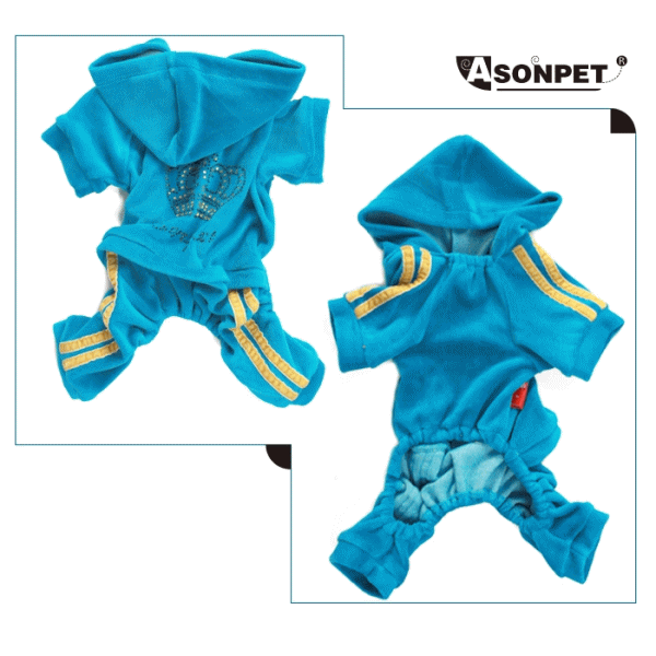 【セール/特価/返品・交換不可】ドッグウェア 冬 クラウンベロア カバーオール ロンパース つなぎ あたっか 小型犬 中型犬 大型犬【犬服/犬の服/冬服/ペット服/ドッグウェア】【メール便送料無料】