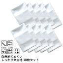 てぬぐい 白無地 しっかり文生地 10枚セット【ほつれない加工済】※メール便:1セットにつき1通