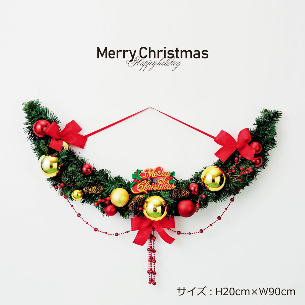 クリスマススワッグ 壁掛け クリスマスリース レッド スター 手作り クリスマス リース 飾り 装飾 ディスプレイ 店舗装飾 インテリア デコレーション かわいい 赤 おしゃれ 玄関 サンタ サンタクロース ベル リボン Christmas