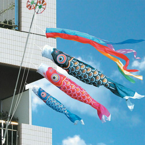 こいのぼり 鯉のぼり徳永鯉 ベランダ用 水袋 ゴールド鯉2mベランダ用ファミリーセット【当店で無料で名入れいたします】