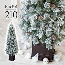 クリスマスツリー おしゃれ 北欧 210cm 高級 スノー ドイツトウヒツリー オーナメント 飾り セット なし ツリー ヌードツリー スリム Eurpot Plus