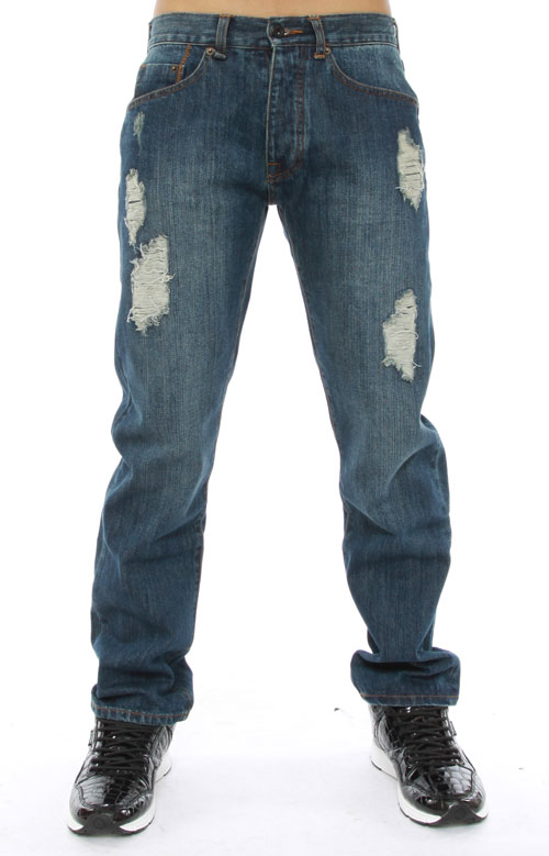 10DEEP (テンディープ) ジーンズ デニム SP14 Signature Five Repaired Denim Indigo Blue ダメージ加工