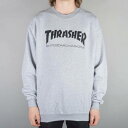 THRASHER (XbV[) US g[i[ XEFbg Skate Mag Crewneck Gray XP{[ SKATE SK8 XP[g{[h