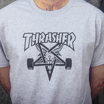 Thrasher Magazine(US企画)Tシャツ スラッシャー Skategoat T-Shirt Grey スケボー SKATE SK8 スケートボード HARD CORE PUNK ハードコア パンク HIPHOP ヒップホップ SURF サーフ スノボー スノーボード Snowboard NINJA X