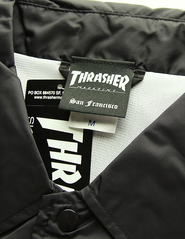 Thrasher Magazine コーチジャケット ナイロン スラッシャー Mag Coach Jaket スケボー SK8 スケートボード HARD CORE PUNK ハードコア パンク HIPHOP ヒップホップ SURF サーフ スノボー スノーボード Snowboard NINJA X